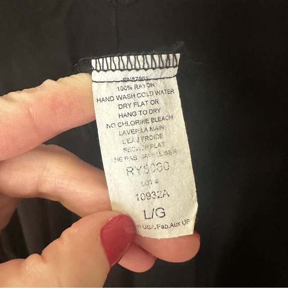 Elan V-Back Cover-Up Maxi Dress in black, size L - Picture 5 of 6